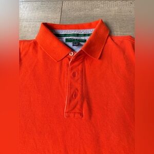 Tommy Hilfiger Golf Polo Shirt Men’s XL 100% Cotton Orange Preppy Frat Casual